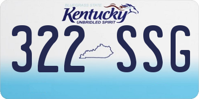 KY license plate 322SSG