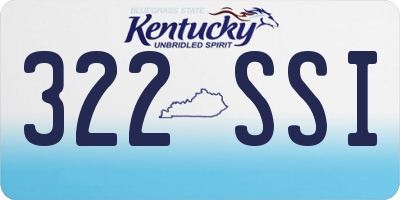 KY license plate 322SSI