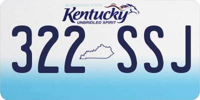 KY license plate 322SSJ