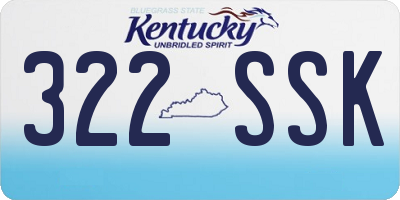 KY license plate 322SSK
