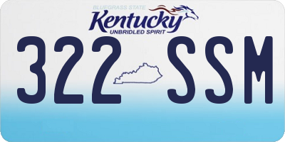 KY license plate 322SSM