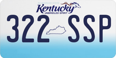 KY license plate 322SSP