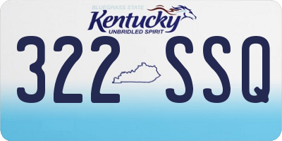 KY license plate 322SSQ