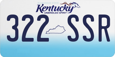 KY license plate 322SSR