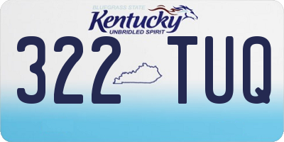 KY license plate 322TUQ