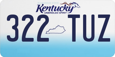 KY license plate 322TUZ