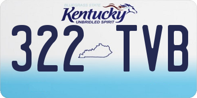 KY license plate 322TVB