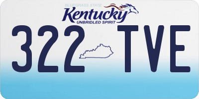 KY license plate 322TVE