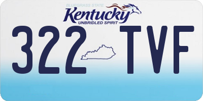 KY license plate 322TVF