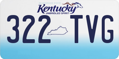 KY license plate 322TVG