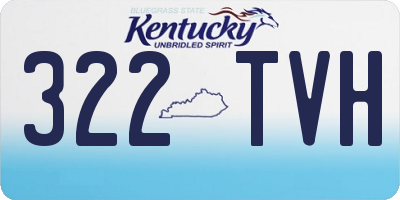 KY license plate 322TVH