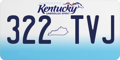 KY license plate 322TVJ