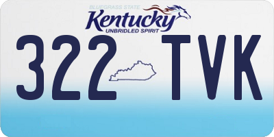 KY license plate 322TVK