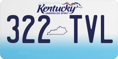 KY license plate 322TVL