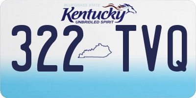 KY license plate 322TVQ