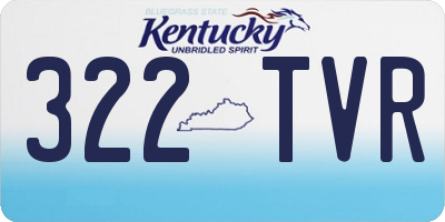 KY license plate 322TVR