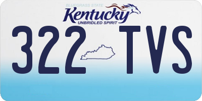 KY license plate 322TVS
