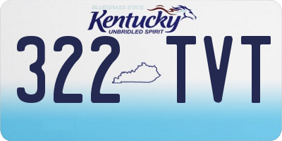 KY license plate 322TVT