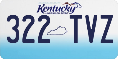 KY license plate 322TVZ