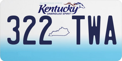 KY license plate 322TWA