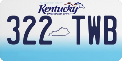 KY license plate 322TWB
