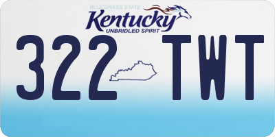 KY license plate 322TWT