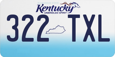 KY license plate 322TXL