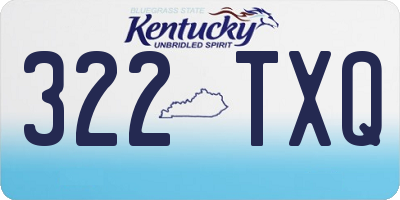 KY license plate 322TXQ