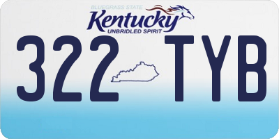 KY license plate 322TYB
