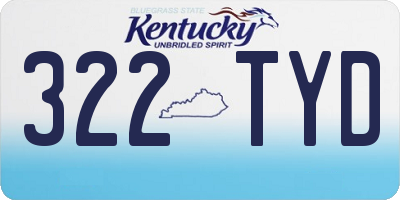 KY license plate 322TYD
