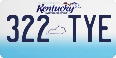 KY license plate 322TYE