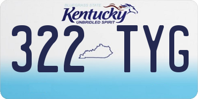 KY license plate 322TYG