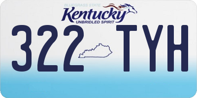 KY license plate 322TYH