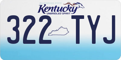 KY license plate 322TYJ