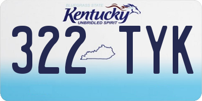 KY license plate 322TYK