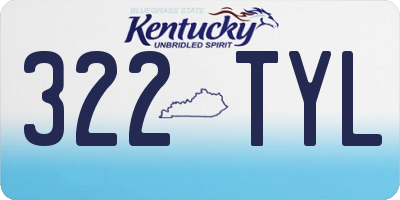 KY license plate 322TYL