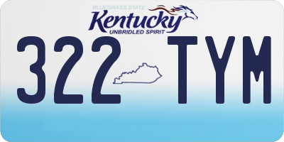 KY license plate 322TYM