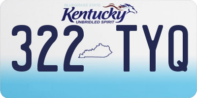 KY license plate 322TYQ