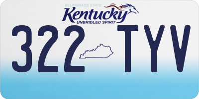 KY license plate 322TYV