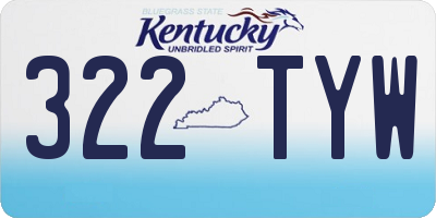 KY license plate 322TYW