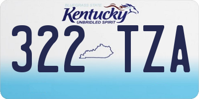 KY license plate 322TZA