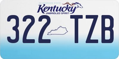 KY license plate 322TZB