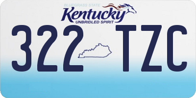 KY license plate 322TZC