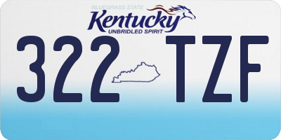 KY license plate 322TZF