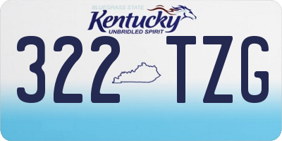 KY license plate 322TZG