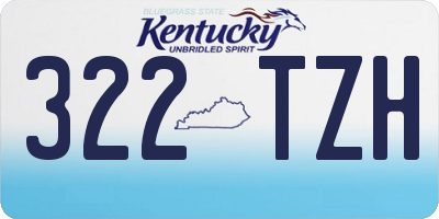 KY license plate 322TZH