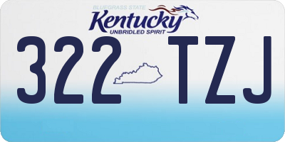 KY license plate 322TZJ