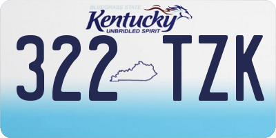 KY license plate 322TZK