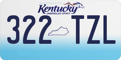 KY license plate 322TZL