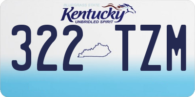 KY license plate 322TZM